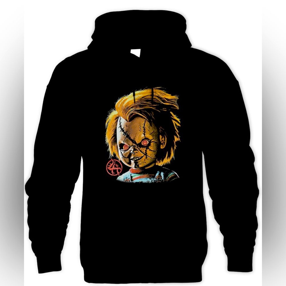 NWT Lost Hills AUTHENTIC Chucky Black Graphic Hoodie Unisex Medium Sold Out